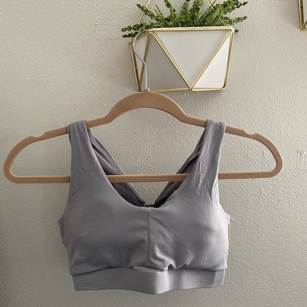 Gymshark Whitney Simmons gray sports bra